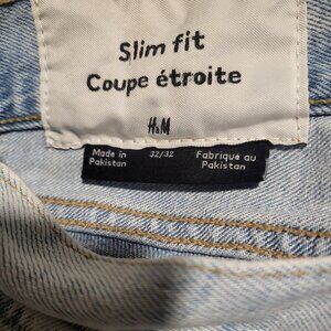 H&M Men’s denim jeans; 32(W) x 32(L), slim fit, great condition! $20
